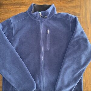 L.L. Bean Blue Fleece Jacket Mens Large Full Zip